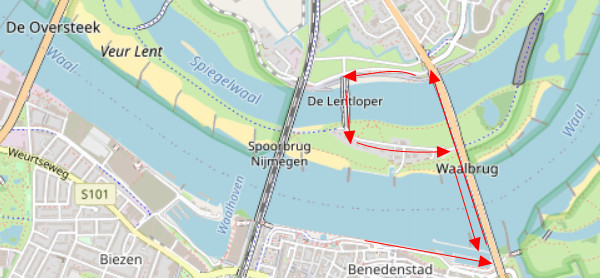 route Nijmegen omarmt de Waal voor stadswandelingen 2022-05-06_105418